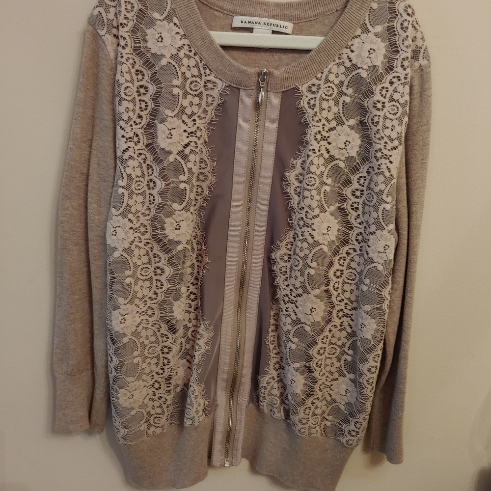 Banana republic cardigan with zipper